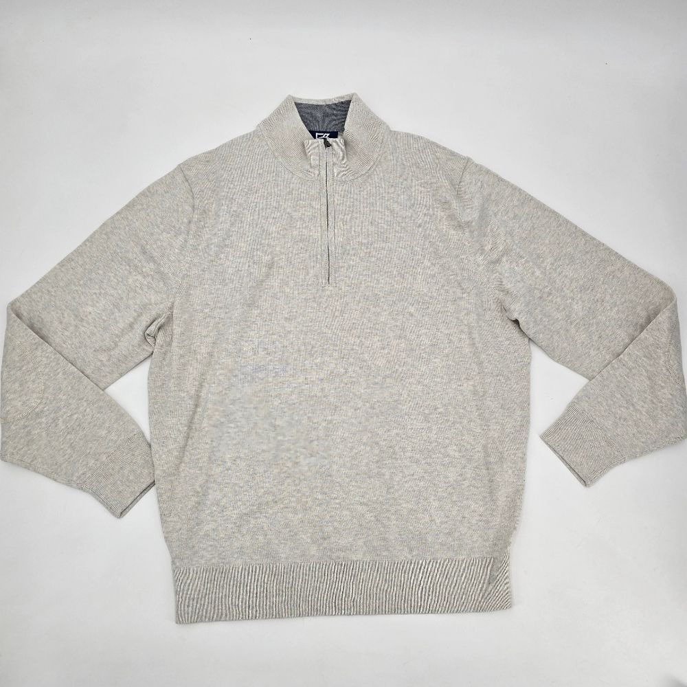 Cutter & Buck Men's Cotton Classic Lakemont Anti-Pilling Half-Zip Sweater Size L